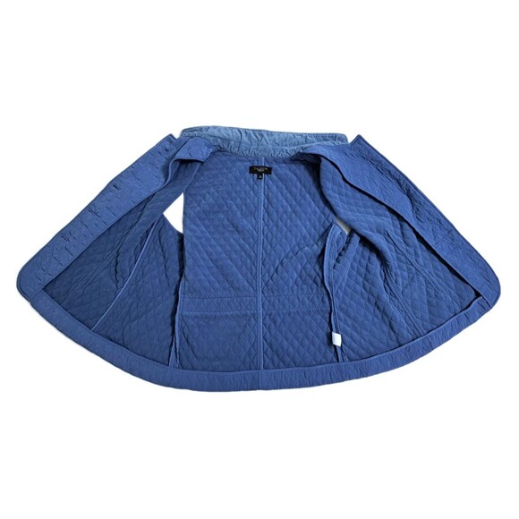 Talbots Blue Quilted Vest Size XL Petites Jacket Button - Picture 4 of 8